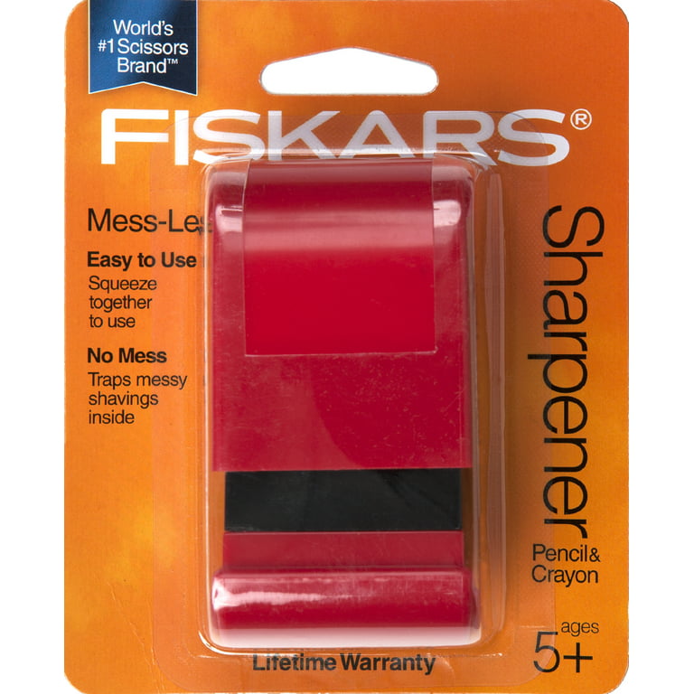 Fiskars Mess-Less Pencil and Crayon Sharpener (Color Received May