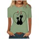 thumbnail image 1 of Blusas y camisas con estampado floral de cuello redondo y manga corta informales con estilo para primavera y verano para mujer OAVQHLG3B Store  lin121212, 1 of 3