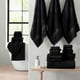 thumbnail image 3 of Juego de toallas de baño LANE LINEN, 24 unidades, 100% algodón, color negro, 3 of 9