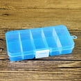 thumbnail image 3 of Magik 2 Pack Plastic Storage Case Box Jewelry Earring DIY Making Tool Containers 10 Grids Removable Dividers (2 Pack, 10 Grid Blue), 3 of 6