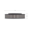 thumbnail image 5 of Crystorama Lighting Kendal 4 Light Black Forged Ceiling Mount - 22.5"W x 5.25"H, 5 of 11