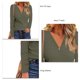 thumbnail image 3 of Blusa De Manga Larga Blusa Casual Ajustada Mujer Cuello En V Túnica Tops Manga Larga Botón Frontal Casual Slim Fit Blusa Acanalada Para El Trabajo Fiesta Al Aire Libre Verde S ANGGREK Verde S, 3 of 6
