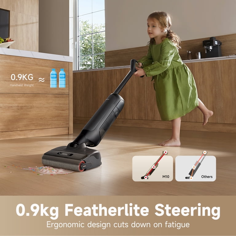 MOVA M10 Cordless Wet Dry Vacuum,Dual-Edge Self-Cleaning,18bar