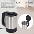 thumbnail image 5 of Rupoun 1000W 0.5L Portable Electric Kettle (16.9 oz / 0.5 L) Stainless Steel Hot Water Boiler with 2 Cups, Auto Shut-Off and Boil-Dry Protection for Travel and Home Use, 5 of 9