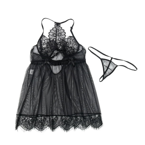 Mersariphy - Women Plus Size Lace Strap Lingerie Sleepwear Night Gown ...