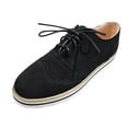 thumbnail image 2 of jsaierl Women's Vintage Solid Color Round Toe Up Flat Heel Shoes, 2 of 6