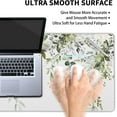 thumbnail image 6 of Sage Green Leaves Gaming Mouse Pad XXL Spring Summer Floral Extended Large Desk Mat White Big Mousepad Non-Slip Rubber Base Stitched Edge Long Mousepad for Desktop Office Gamer, 35.4 x 15.7 inches, 6 of 14