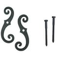 thumbnail image 1 of Pair of Iron Scroll Shutter Lag-Beveled Tiebacks, 1 of 1