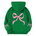 thumbnail image 4 of GiLiling Chandail à Capuchon avec Nœud pour Filles, Chandail en Molleton Graphique Mignon à Imprimé Léopard pour Enfants, Chandail à Capuchon Décontracté, Haut à Manches Longues Col Rond (Vert, 2-3 Ans), 4 of 8