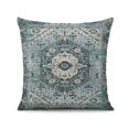 thumbnail image 2 of Green Boho Throw Pillow Covers with Monaco Rug Carpet Theme - 18x18 inch Set of 2 Cushion Cases, 2 of 7