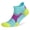Neon Aqua/Neon Lime, variant on Hidden Dry Moisture Wicking Performance No Show Athletic Running Socks for Men and Women 1 Pair,Neon Aqua/Neon Lime, Small