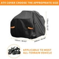 thumbnail image 5 of Cubierta ATV Unique Bargains para Can-am Outlander MAX XT DPS/XT-P Impermeable 4 Ruedas Cuatrimoto Cubierta Al Aire Libre Protección de Sol Lluvia Almacenamiento 210D-PU 240x122x135cm Negra, 5 of 5