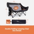 thumbnail image 7 of LAUSAINT HOME Double Camping Chair, Oversized Camping Loveseat with Cup Holder, Black, 7 of 7
