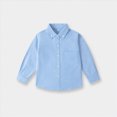 thumbnail image 5 of 2-3T Toddler Boys Uniform Shirts,Boys Dress Shirts,Youth Solid Color Long Sleeve with Pocket Spring Fall Tops for 2-14T, 5 of 5
