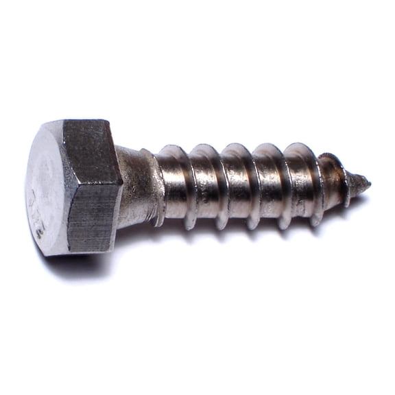 3/8" x 1-1/4" 18-8 Stainless Steel Hex Head Lag Screws HLSHSS-177