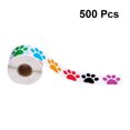 thumbnail image 2 of 1 rollo/500 pegatinas con diseño de huellas de animales, etiquetas bonitas para envolver, calcomanías hechas a mano para bolsas de dulces, embalajes para hornear, 2 of 5