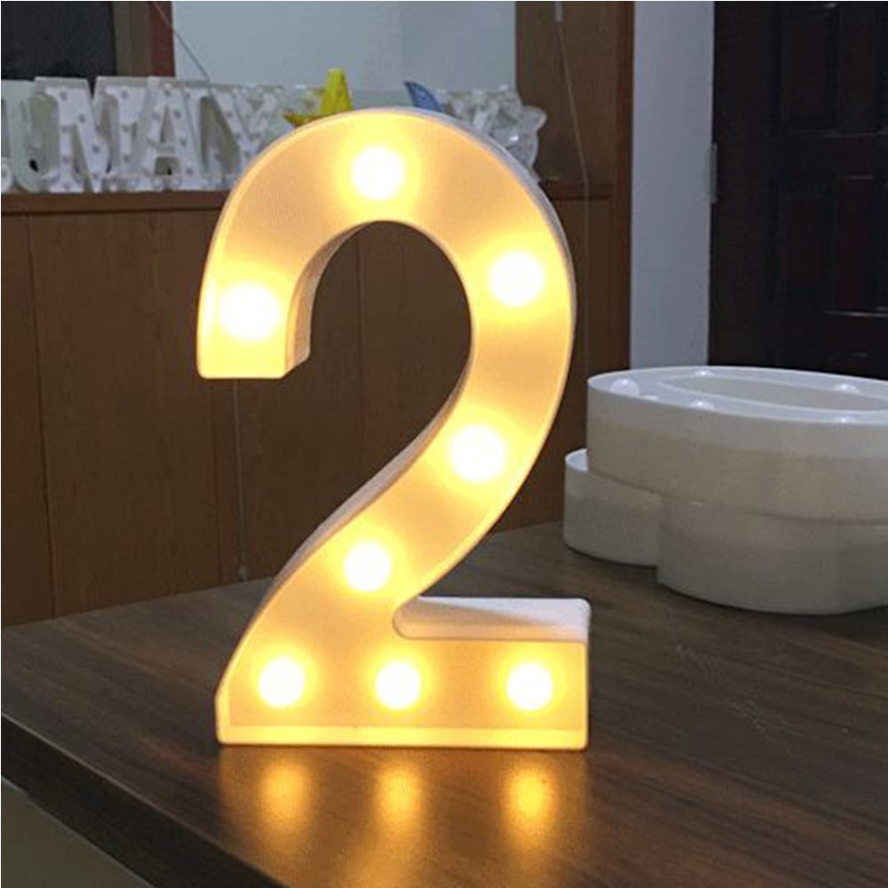 AMZER Decorative LED Illuminated Number Marquee Sign Marquee Number