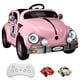 thumbnail image 1 of Montable para Niños Vocho Eléctrico JOYKOO Control Remoto Luz 12V Rosa, 1 of 8