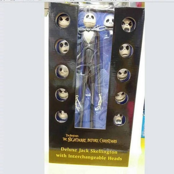 Figura De Acción The Nightmare Before Christmas Figuras Deluxe Jack Skellington Cabezas Intercambiables Modelo Coleccionable Juguete 35cm