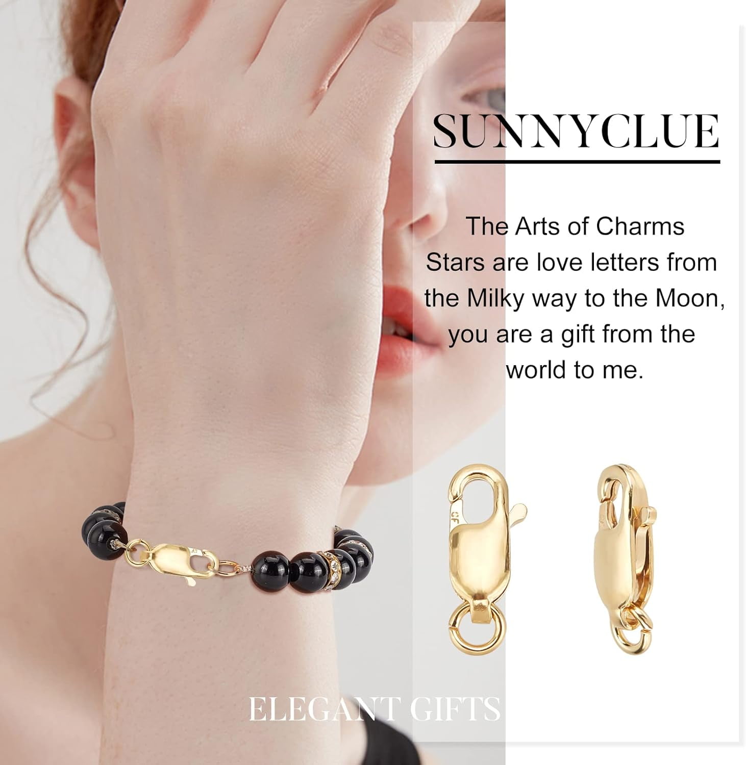 1 Box 4Pcs 14K Gold-Filled Lobster Claw Clasp with Open Jump Ring 10mm Lobster Clasps Bead Jewellery Findings