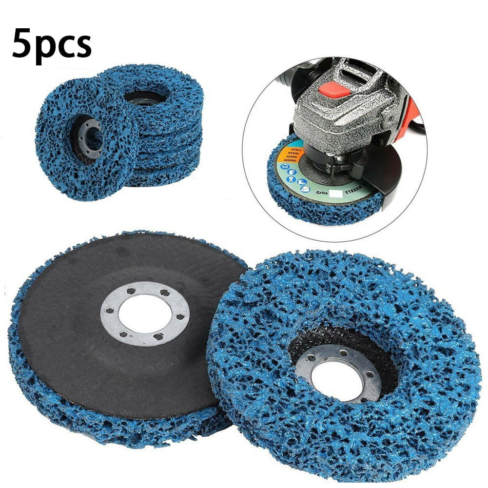 5Pcs Poly Strip Disc Abrasive Wheel Paint Rust Removal Clean For Angle Grinder 