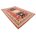 thumbnail image 3 of Unique Loom Taftan Collection Geometric Tribal Area Rug, 7 x 10 Feet, Terracotta/Ivory, 3 of 5
