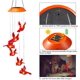 thumbnail image 2 of Carillón de viento solar LED con espirales que cambian de color para jardín, decoración romántica para patio y jardín con gancho (El pájaro rojo), 2 of 4