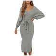 thumbnail image 2 of DPTALR Robe Sexy à Manches Longues pour Femmes Robe Moulante de Soirée, 2 of 9