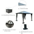 thumbnail image 2 of Kozyard Polycarbonate  12 ft. W x 10 ft. D Top Aluminum Permanent Edward Gazebo (Gray), 2 of 7