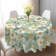 thumbnail image 4 of Round Tablecloth 70inch, Tablecloth Waterproof and Wrinkle-Free, Summer Daisy Rustic Table Covers, Summer Decorations for Home, 4 of 6