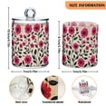 thumbnail image 5 of Yayeee 4 Pack Qtip Holder Bathroom Cotton Swab Canister with Lid Clear Dispenser Set, Pink Flowers, 5 of 6