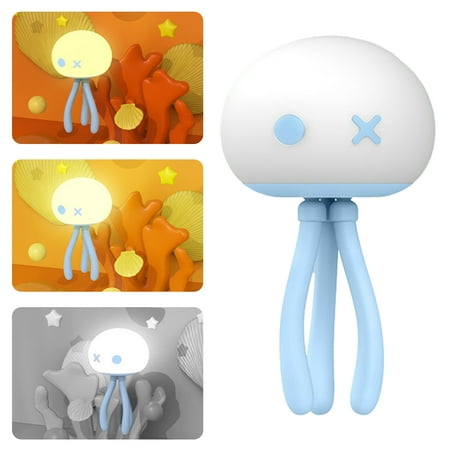 

Hands DIY Rechargeable Silicone Jellyfish Bedside Lamp with Flexible Tripod 3 Color Changing LED Table Light 1.5W DC5V 1200mAh USB for Living Room Bedroom