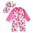 thumbnail image 2 of Baby Girl Swimsuit Infant Rash Guard Swimwear UPF 50+ Sun Protection Bathing Suit Bathing Suit Toddler, 2 of 7