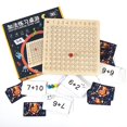 thumbnail image 1 of Multiplication Times Table Games  Wooden Montessori Toy for Mathematical Manipulation  Number Series Cards 1-100 Counting Tray  Maths Games Special Educators for Children (A), 1 of 7