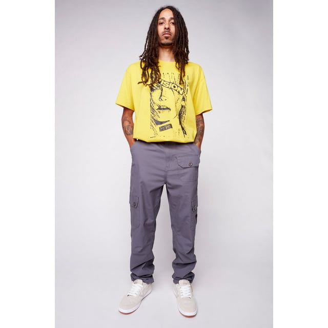 VISION STREET WEAR GELFAND - Cargo Straight Leg Ripstop Pant - Dark Grey