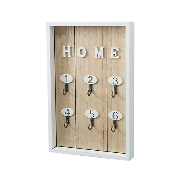 Wall Mounted Key Hook Rack Wood Floating Storage Shelf For Home Wall Decorations