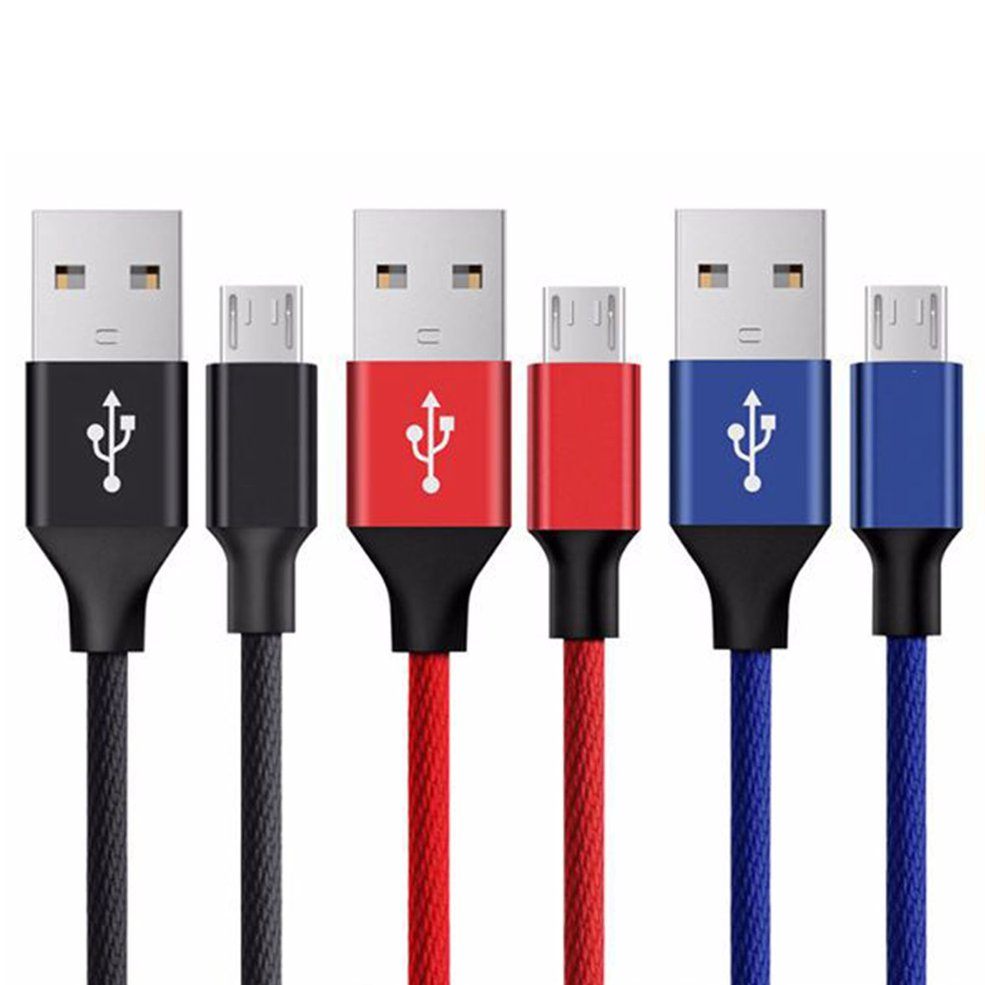 Flexible Micro USB Charger Cable Nylon Braided Cable Charging Data