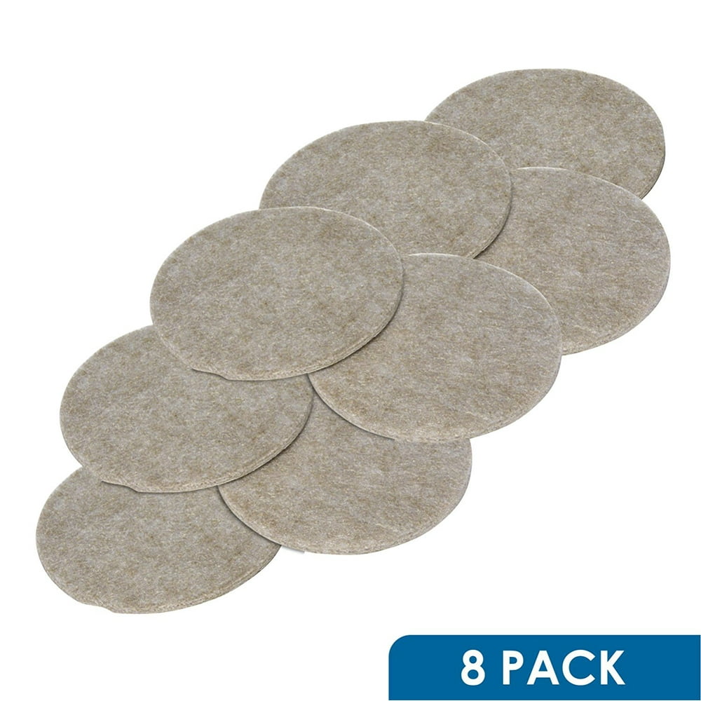 8 Pack of Hardware 3" Round Felt Pads Sliders Gliders For Legs Chair