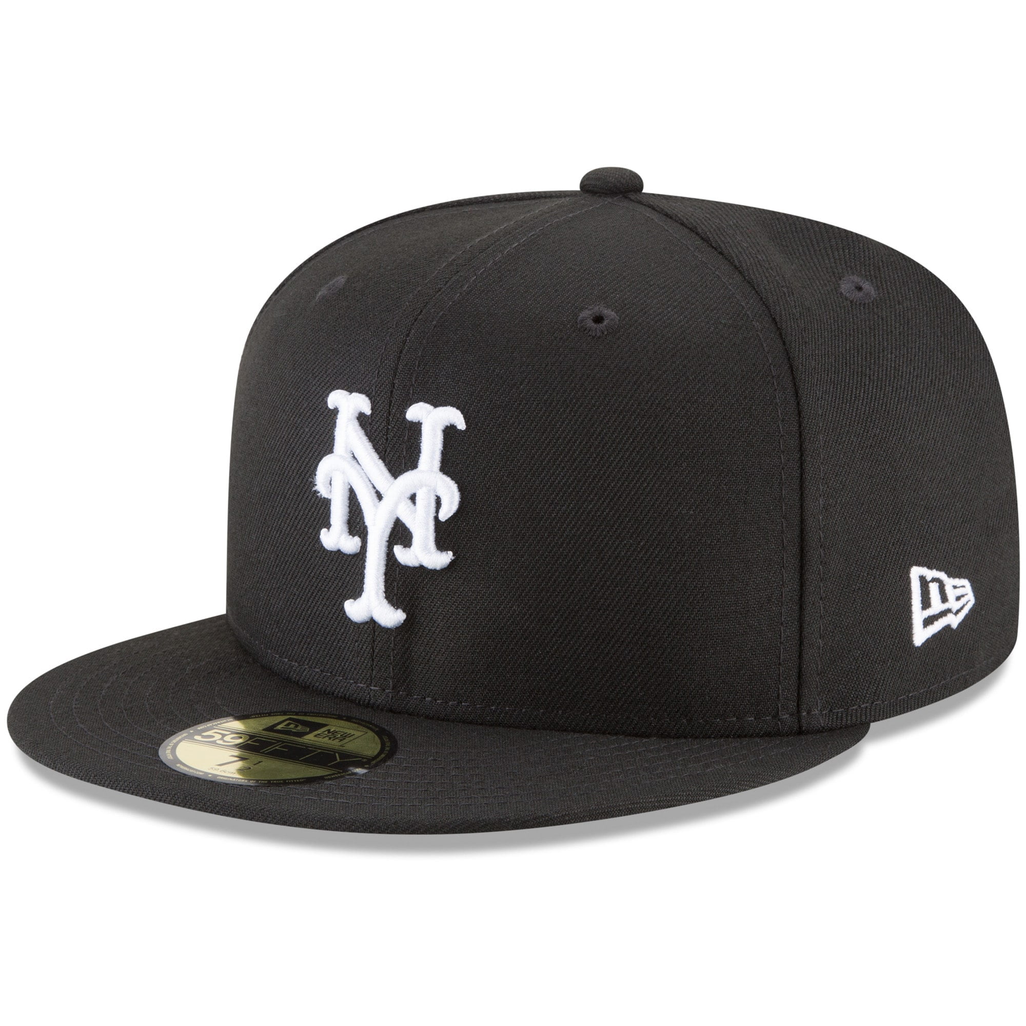 New York Mets New Era Logo 59fifty Fitted Hat Black Walmart Com
