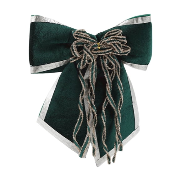 12.6" Medium Fabric Christmas Bows, Holiday Ribbon Bow Ornaments for Xmas Tree, Wreath, Gift Wrapping & Party Decorations, Red Cloth Bow Ribbon for Christmas Scene Setup & Festive Home Décor