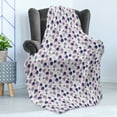 thumbnail image 4 of Swans Soft Flannel Fleece Throw Blanket, Repetitive Spring Blooming Gracious Animal Floral Print, Cozy Plush for Indoor and Outdoor Use, 50" x 70", Baby Pink Sea Blue, by Ambesonne, 4 of 5