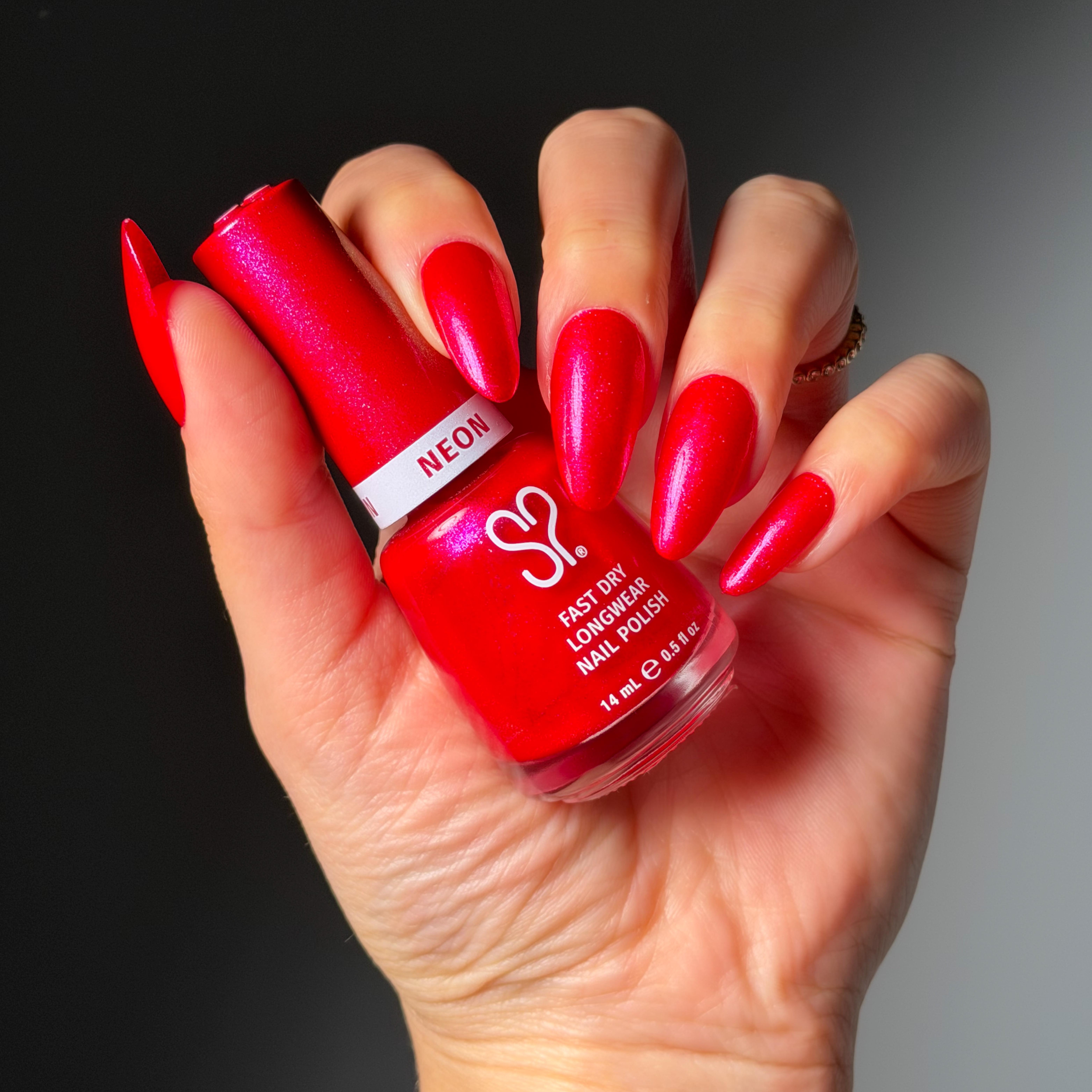 Salon Perfect Neon Nail Polish, 486 So Fire, 0.5 fl oz