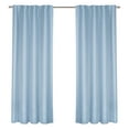 thumbnail image 2 of Better Homes & Gardens 100% Blackout Linen Blend Single Curtain, 50x63, Blue Water, 2 of 10