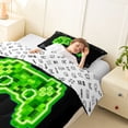 thumbnail image 3 of jejeloiu Games Console Lover Twin Comforter Sets,Pixel Miner Grid Bedding Set For Camepad Gamer Reversible 2-Piece, 3 of 7