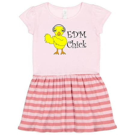 

Inktastic EDM Chick Text Gift Toddler Girl Dress