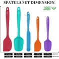 thumbnail image 2 of HOTEC Silicone Rubber Spatula Set BPA-Free, Multicolor, Set of 5, 2 of 7