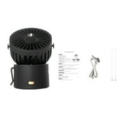 braveheart Electric Fan Outdoor Mini Neck outdoor mini fan Hanging Fan Adjustable Wind Levels Desktop Cooling Device, Black