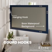 eviva Acclaim 48 x 30 Rectangular Blue Wooden Framed Mirror