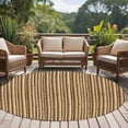 thumbnail image 4 of Round Rugs 5 Ft, Country Farmhouse Non Slip Area Rugs for Kitchen Bedroom Entryway, Vintage Plants Lines Pattern Brown Washable Carpet Runner Rug Floor Mats for Bedroom Home Decor, 4 of 8