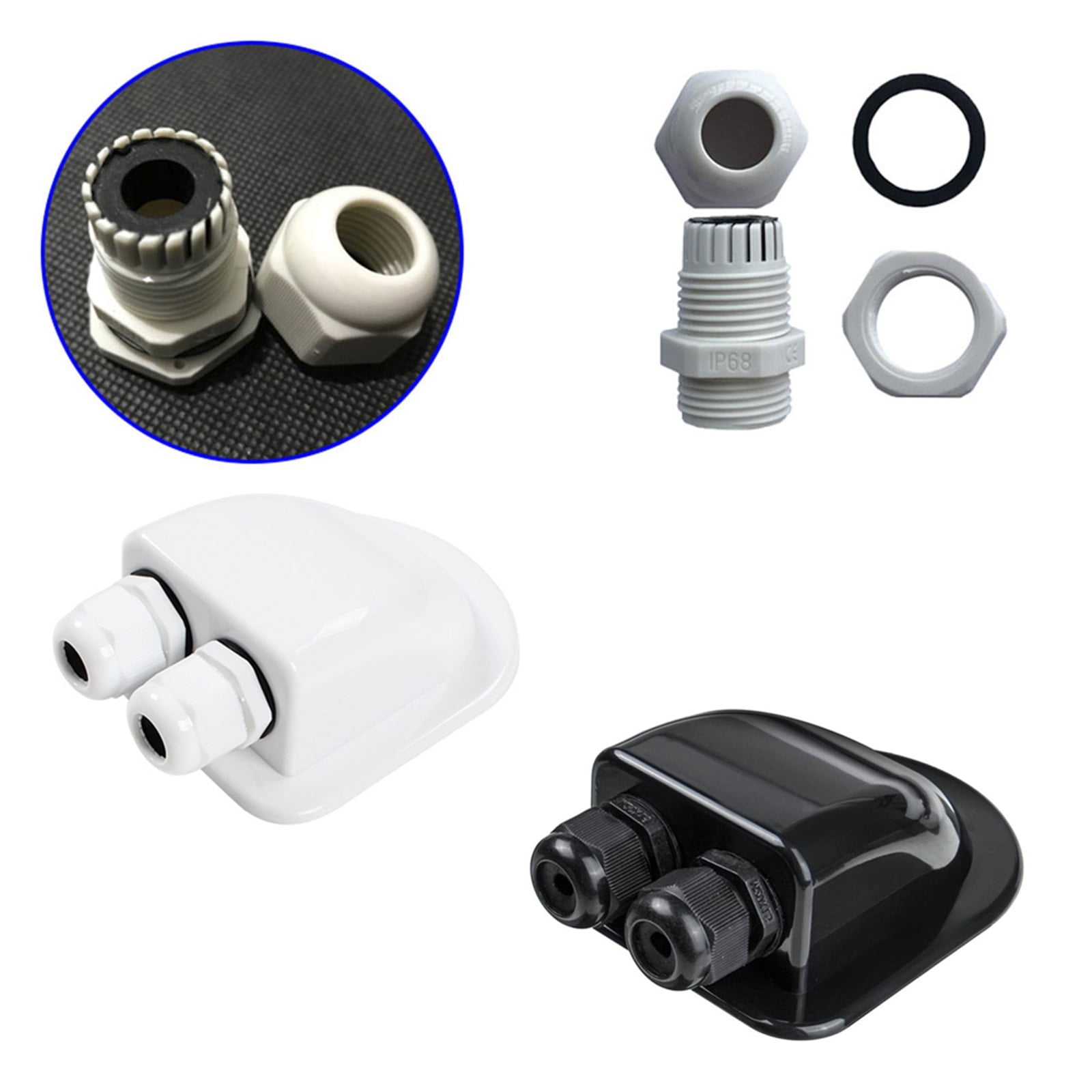 Camper Accessories Caravan Solar Car Junction Box Roof Wire Entry Solar Cable Motorhome Junction Box RV Caravan Accessories ,RV Universal Fit